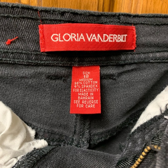 Gloria Vanderbilt Jeans Straight Leg Women's Plus 18 Medium Black High Rise - Picture 4 of 9